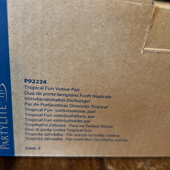 PartyLite Tropical Fun tealight and votive pair matching set - Picture 9 of 12